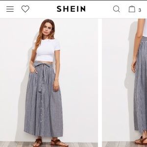 Striped maxi skirt